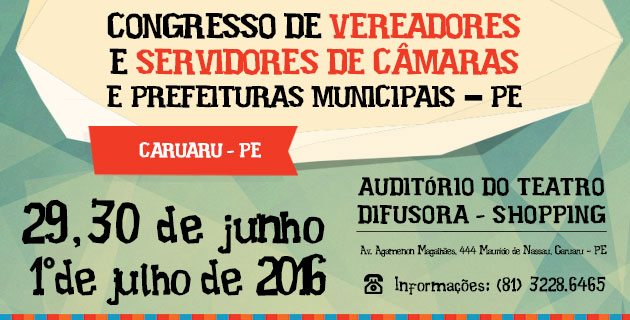 Caruaru recebe próximo Congresso de Vereadores